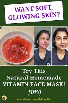 The ultimate natural vitamin face mask (DIY Recipe) for soft and glowing skin is up on Natural Beauty And Makeup (NBAM) blog. If you have dry, dull, damaged and pigmented skin issues, try this all natural, homemade vitamin face pack. It is easy to make and has just 3 super ingredients for skin! No matter what skin issues you have, this DIY natural de-tan face mask will be your saviour. Vitamin c face mask recipe, vitamin e face pack, fruity face mask for dry skin. raspberry face mask dry skin Face Mask Diy, Natural Beauty Diy