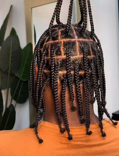 Men Braids Hairstyles African Americans, Easy Man Braids Hairstyles, Braids For Men Box Braids, Singles For Men Hair, Box Braid Hairstyles For Men, Big Plaits Box Braids Men, Large Plaits Braids Men, Individuals Braids For Men, Man Twist Hairstyles