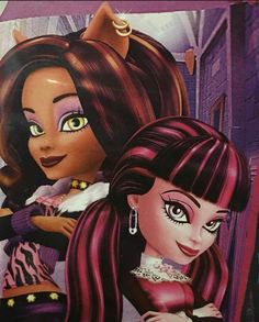 Clawdeen Wolf And Draculaura, Clawdeen And Draculaura, Monster High Icon, Anime Duo, Icon Halloween, Clawdeen Wolf, Duo Halloween Costumes, Costume Anime, Racun Shopee