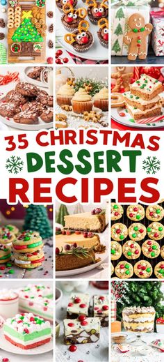 35 Best Christmas Desserts For a Very Merry Holiday Season - ZEN AND HONEY Christmas Sandwiches, Christmas Dessert Ideas, Festive Holiday Desserts, Chocolate Peppermint Cake, Christmas Cupcakes Recipes, Christmas Dessert Recipes, Holiday Baking List, Edible Christmas Gifts, Peppermint Sugar Cookies