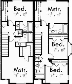 the floor plan for two story apartment