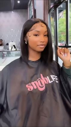 Straight Bob Lace Front Wigs, Sew In Weave With Closure Short, Bob Ideas Weave Black Women, 16 Inch Bob Wig For Black Women, Bobs Sew In, Long Bob Hairstyles Black Women Middle Part, Bob Lacefront Hairstyles, 12 Inch Wig Hairstyles, Silk Press Quick Weave