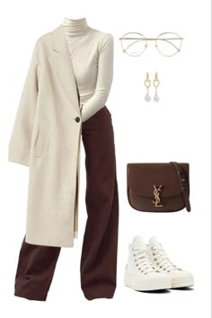 Fashion 60s, Stile Hijab, Mode Zara, Winter Fashion Outfits Casual, Everyday Fashion Outfits, Elegante Casual, Classy Work Outfits, Stylish Work Outfits, Brown Pants