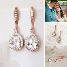 #crystalearrings #weddingjewelry #bridalearrings #weddingearrings #bridesmaidgift #bridaljewelry #dropearrings #rosegoldearrings #rosegold #rosegoldwedding #rosegoldbridal #crystaldropearring #bridesmaidjewelry Rose Gold Wedding Earrings, Bridal Earrings Rose Gold, Wedding Jewelry Crystal, Rose Gold Earrings Wedding, Rose Gold Bridal Earrings, Rose Gold Wedding Jewelry, Island Jewelry, Gold Earrings Wedding, Jewellery Wedding