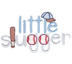 a little slugger machine embroidery design