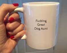 Fucking Great Dog Aunt Mug - funny coffee mugs - ceramic cups - We’ve got the best swear mugs and expressions for friends and family with a little more than an average mouth: Profanity! The Profanity Shop has all the most colourful and creative swearing you could ever need to express your thoughts. Don’t feel like lining up at Starbucks? Join us in believing that nothing is better than mediocre roasts with some expletives mixed in. Take a look at our mugs and let us know what you fancy. Archery Design, Men Coffee, Mugs Gift, Birthday Quotes Funny, Coach Gift, Husband Birthday