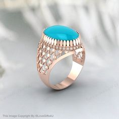 Men Big Turquoise Ring Nishapuri Feroza Natural Feroza Ring For Him Handmade Turquoise Ring Sterling Silver 925 Gift For Him Filligree Ring Main Stone: Turquoise Main Stone Color: Blue Main Stone Shape: Oval Birthstone Month: December Secondary Stone: Simulated Diamond Secondary Stone Shape: Round Secondary Stone Color: White Jewelry Type: Ring  Metal: 925 Sterling Silver Method: Cast Personalisation: Possible Ring Size: We make rings from US 3 to US 16. (If you need smaller or bigger ring size, Filligree Ring, Feroza Ring, White Jewelry, Ring Sterling Silver, Pure Silver, Metal Rings, Sterling Ring, Semi Precious Gemstones, Sterling Silber