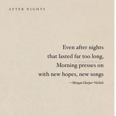 a quote from morgan harper about evening nights