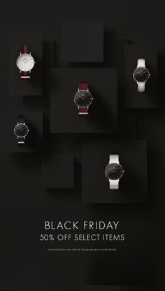 Watch Poster Design, Christmas Promotion Design, Black Friday Photography, Dangler Design, Black Friday Advertising, Black Friday Sale Design