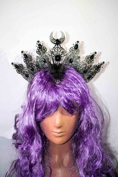 Gothic Headpiece Metal Crown Hallo Goddes Headpiece Birthday | Etsy High Crown Costume Accessories For Halloween Party, High Crown Halloween Costume Accessories For Costume Party, Fantasy High Crown Costume Accessories For Halloween, Silver Fantasy Costume Accessories For Fantasy Events, Fantasy High Crown Halloween Costume Accessories, Gothic Costume Hats For Carnival And Cosplay, Halloween Fantasy Costume Hat With High Crown, Gothic High Crown Costume Hat For Cosplay, Gothic High Crown Costume Accessories For Costume Party