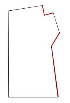 a drawing of the state of arizona with red lines in it's center and bottom half