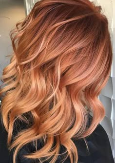 Blond With Red Lowlights, Copper Red Hair With Shadow Root, Red Hair With Pops Of Color, Blorange Hair Balayage, Auburn To Blonde Balayage, Cowgirl Copper With Blonde, Red Blonde Hair Balayage, 2024 Red Hair Trends For Women, Reddish Blonde Hair With Highlights