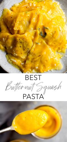 the best butternut squash pasta recipe is shown