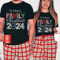 Are you looking for the perfect gift on this holiday season?   This Personalized Christmas t shirt is ideal for any Family reunion during this festive season. Custom name or family last name. MORE CHRISTMAS DESIGNS HERE: https://www.etsy.com/your/shops/me/tools/listings/section:50564251 SHOP OUR SHOP: https://aidabyc.etsy.com Size up one or two sizes for an oversized  trendy look. **All items are made to order. They will ship within one week from one of our printing partners. Please allow sufficient time for production and shipping. If you have any issues or concerns, please absolutely reach out to us directly via Etsy messages so that we can help. Thanks you- we are incredible grateful for your support of this small business. Our designs are printed using the highest quality professional Family Matching Holiday T-shirt With Letter Print, Family Matching Holiday Shirt With Letter Print, Family Matching Black Holiday T-shirt, Black Holiday Family Matching T-shirt, Family Matching Short Sleeve Holiday Shirt, Black Family Matching Holiday T-shirt, Holiday Family Matching T-shirt With Letter Print, Family Matching Holiday T-shirts With Letter Print, Black Family Matching T-shirt For Holiday