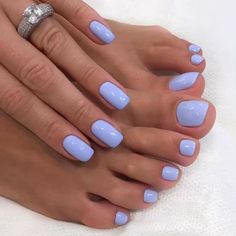 Toe Nail Colors, Ombre Nail Design, Periwinkle Nails, Stars Nails, Unghie Sfumate, French Pedicure, Blue Periwinkle, Toe Nail Color, Summer Toe Nails