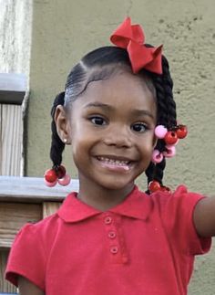 Cute Easy Hairstyles For Black Toddler Girl, Pony Tail Hair Style Kids, Lil Girl Ponytails Kid Hairstyles Black, Cute Kid Hairstyle, Kids Valentines Hair Girl Hairstyles Black, Hairstyles For Little Black Girls Easy, Hairstles For Black Girls Kids, Black Baby Hairstyles