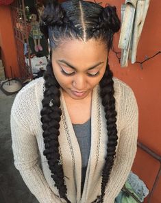 2 Fishtail Braids Black Hair, Pierced Braids, Hairstyles Fishtail, 2 Braids Hairstyles, Edgy Updo, Hairstyle Braided, Two Braid Hairstyles, Chunky Braids, 2 Braids