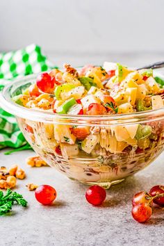 Apple Waldorf salad makes a great holiday side dish that your guests will devour! It's a flexible recipe so feel free to make it your own. Apple Waldorf Salad, Sweet Dressing, Seed Salad, Basil Vinaigrette, Averie Cooks, Waldorf Salad, Holiday Side Dish, Creamy Dressing