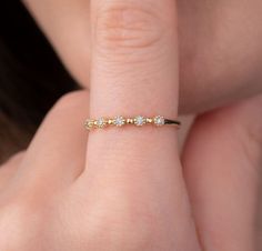 Our little flower ring is 14k solid gold. It has a minimalist and dainty style, you can use it every day. It has dainty little flowers and zircon stones on the top of the flowers. When you think of this minimalist floral ring as a gift for your loved ones, it will be a great gift choice. Our gold ring makes happy your loved ones on their birthdays, graduations, anniversaries, mother's day, valentine's day, or women's day. 🎁 If you want, you can add a gift note for your loved ones. It arrives in Dainty Style, Zierlicher Ring, Ringe Gold, Floral Ring, Ring Simple, Half Eternity Ring, Ring Minimalist, Solid Gold Rings, Special Jewelry