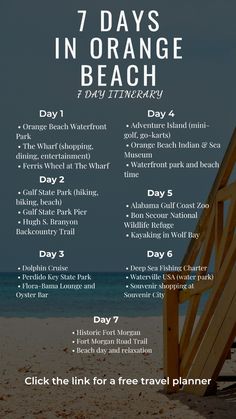 the 7 days in orange beach flyer