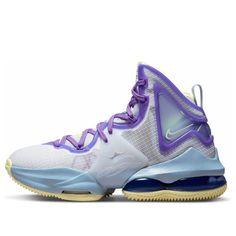 (GS) Nike LeBron 19 'Easter' DD0418-412 (SNKR/Basketball/Lebron James) Casual Nike Basketball Shoes, Casual Purple Sneakers For Basketball, Nike High-top Basketball Shoes For Sports Events, Mid-top Basketball Shoes For Sports, Nike White Basketball Shoes For Gym, Nike Sportswear Basketball Shoes For Light Sports, Purple High-top Basketball Sneakers, Purple High-top Sneakers For Basketball, Nike High-top Basketball Shoes For Sports Season