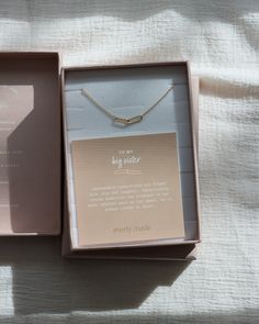 Save 10%, purchase 2+ items with code: LINKED10 Save 15%, purchase 4+ items with code: LINKED15 Save 20%, purchase 6+ items with code: LINKED20 BIG SISTER GIFT * BIG SISTER NECKLACE unbreakable connections are forged with love and laughter. interlocking charms symbolize the strength of our bond. whether near or far apart, we're always linked at heart. each necklace sold separately this is the chic big sister necklace you've been looking for! details: sterling silver, 18k gold plated or 18k gold Inspirational Necklaces For Best Friend Gift, Inspirational Necklace For Best Friend Gift, Inspirational Necklaces For Best Friend, Little Siblings, Necklaces Big, Big Sister Necklace, Big Sisters, Big Sister Gifts, Necklace Big