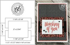 a card with the words thinking of you printed on it and an image of a black and white background