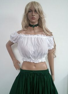 "ORCHID ONLY ONE SIZE REGULAR Cool, Comfortable All Cotton Crop Top For all your Costume needs or for all the summer festivals with jeans or a skirt. Made of hand Dyed 100% Cotton elastic at the sleeves & waist. Pair it with 1 of my underbust corsets or a full corset as shown in the photos. Over Bust: One Size Regular Up To 36\" One Size Plus Up to 42\" BLOUSE ONLY For Corset; https://www.etsy.com/listing/608479960/black-corset-renaissance-waist-cincher?ref=shop_home_feat_3&bes=1" Full Corset, Blouse Crop Top, Blouse Crop, Summer Festivals, Cotton Crop Top, Underbust Corset, Different Dresses, Waist Cincher, Black Corset