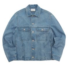 Boxy denim style jacket with articulated chest pockets. Metal shank style buttons at front and cuffs. Embroidered motif on back. Stone washed and bleached denim panelling with contrast colour topstitching. Side panels with set in pockets. Angled back yoke and neat pointed collar. NEED TO KNOW Clean, straight hem Denim style metal shank buttons at front opening and cuffs Large baggy chest pocket with gusset Magic Castles logo detail in silk thread Side panels with pockets Contrast colour topstitching Back yoke with tucks for slouchy fit HOW DOES IT FIT? Our garments run true to size but are cut for a relaxed fit, allowing for freedom of movement. Made with love & laughter. XS S M L XL XXL LENGTH FROM HSP 65.0 66.0 67.0 69.0 71.0 73.0 CHEST 53.0 55.5 58.0 60.5 63.0 65.5 WAIST 53.0 55.5 58.0 Magic Castle, Bleached Denim, Indigo Denim, Shank Button, Denim Style, Knitting Accessories, Silk Thread, Side Panels, Denim Fashion