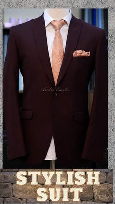 Rectify your look with this modern and elegant Dark Maroon suit. Crafted from lightweight Tropical wool fabric, Professional Single Breasted Suiting Fabric Sets, Professional Single-breasted Suiting Fabric Set, Long Sleeve Business Suit Sets, Long Sleeve Business Suiting Sets, Business Suiting Fabric Sets With Long Sleeve, Formal Long Sleeve Sets In Suiting Fabric, Semi-formal Long Sleeve Suiting Fabric Set, Semi-formal Suiting Fabric Sets With Notch Lapel, Semi-formal Professional Suiting Fabric Sets