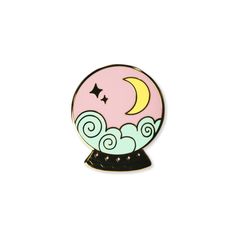 mystic ball | enamel pin Magical Crystal, Enamel Badges, Hand Illustration, Crystal Ball, Pin Badges