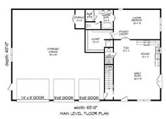 the floor plan for a two story house with an upstairs living room and kitchen area