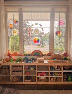 Beautiful Open Ended Wooden Toys Organization with Ikea Trofast Ikea Trofast Shelves, Kitchen Loose Parts, Waldorf Ikea, Montessori Shelves Ikea, Ikea Trofast Montessori, Trofast With Shelves, Open Ended Playroom, Ikea Flisat Shelves, Trofast Shelves