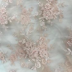 Introducing a truly unique, high-end collection of exquisite Beaded & Corded bridal lace fabric, embroidered on 100% Polyester net mesh. A perfect option for wedding dresses, evening gowns, quinceanera dresses, and dance costumes, this fabric comes in 5 colors and is approximately 54" wide. Boasting a gorgeous corded or beaded couture lace with exquisite pearl and sequin detailing, this fabric is sure to leave a lasting impression. The perfect decorative and elegant corded or beaded special occa Elegant Lace Fabric With 3d Embroidery, Elegant Tulle Fabric With 3d Lace Embroidery, Elegant Lace Tulle Fabric With 3d Embroidery, Embroidered Lace Fabric For Mother Of The Bride, Pink Lace Fabric With Pearl Embroidery, Fitted Lace Fabric With 3d Embroidery, Wedding Lace Fabric With 3d Embroidery, Beaded Couture, Quinceanera Crown