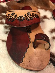 Amazing workmanship good quality leather sandal handmade(23) Leather Sandals Handmade, Silver Spring, Tooled Leather, Leather Tooling, Cork Wedge, Leather Sandals, Leather Bracelet, Wedges, Sandals