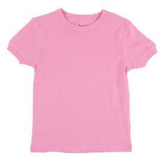 These simple but fashionable Kids Short Sleeve Cotton T-Shirt come with many cozy qualities that your little wearers are bound to adore. Each imported shirt consists of a soft cotton material to keep children warm during the most frigid nights, all while the tagless labels prevent scratches on exposed skin. We have a wide variety of colors for your little ones to choose from like royal blue, hot pink, and so many others. Matching with other family members is effortless fun for any upcoming event Hot Pink Shirt, Light Pink Shirt, Fashionable Kids, Pink Crewneck, Pink Tshirt, Kids Shorts, Pink Shirt, Comfy Tees, Toddler Girls