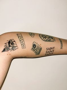 a person with tattoos on their arm