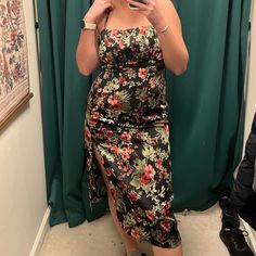 I Am Selling A Brand New Dress, Size Medium, From Dress Forum. This Dress Was Bought From A Boutique, But Unfortunately I Am Unable To Return It. I Truly Love This Dress, But It Does Not Fit Me The Way I Would Like It To. It Is Similar To A Slip Dress, With A Zipper Down The Back And A Strappy Back That Can Be Adjusted To Your Size. There Is A Slit In The Front Side Of The Dress, As You Can See In The Photos. I Am Unable To Find Photos Of The Dress Online, So These Are The Best Photos I Can Get From Dress, Strappy Dress, Strappy Dresses, Best Photos, Dresses Online, Black Red, New Dress, Cool Photos, The Dress