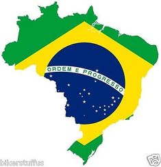 a map with the flag of brazil in green, yellow and blue on it's side