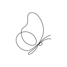 a single line drawing of a butterfly