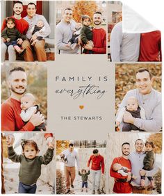 a collage of photos with the words family is everything on it and people holding their babies