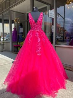 V Neck Pink Lace Prom Dresses, Pink V Neck Long Lace Formal Evening Dresses Party Gowns Evening Dresses, Party Gowns Evening, Prom Dresses Pink, Lace Prom Dresses, Elegant Prom Dresses, Pink Prom