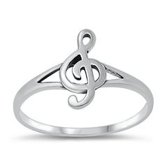 Sterling Silver Women's Treble Clef Note Music Singing Ring Band 12mm 925 Jewelry Female Size 10 All our silver jewelry is crafted from .925 silver also commonly referred to as sterling silver. Sterling silver is the standard for beautiful high-quality silver jewelry and can not be replicated by lower priced silver plated jewelry. It is 92.5% pure silver, mixed with alloys to add strength and durability to stand the test of time. We promise superior service which includes fast shipping, great co Music Ring, Note Music, Nota Musical, Music Singing, Diy Ring, Classic Wedding Rings, Treble Clef, Eternity Band Ring, Female Male