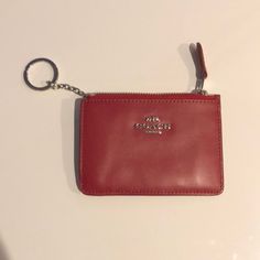 Brand New Red Coach Card Holder Wallet. Never Been Used. Classic Red Coin Purse With Card Slots, Red Coach Wallet With Interior Card Slots, Red Coach Wallets With Interior Card Slots, Classic Coach Coin Purse Gift, Classic Coach Coin Purse As Gift, Coach Red Bifold Wallet, Coach Card Holder, Coach Accessories, Card Holder Wallet