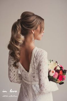 Prom Hair Up, Cute Ponytail Hairstyles, Knot Hair, Cute Ponytails, Pony Tails, Wedding Hairstyles For Long Hair