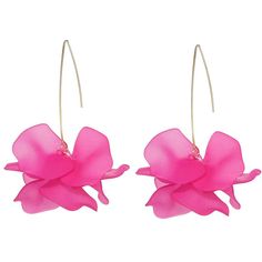 Pink Color Flower Drop Earrings For Women Geometry Heart Leaf Butterfly Party Jewelry Cute Girls