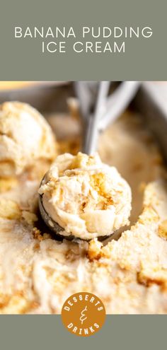 Banana pudding ice cream in an ice cream scooper. Banana Pudding Ice Cream, Ice Cream Container, Easy Banana Pudding, Homemade Banana Pudding, Pudding Ice Cream, Summer Ice Cream, Banana Ice Cream, Ice Cream Treats, Cream Desserts