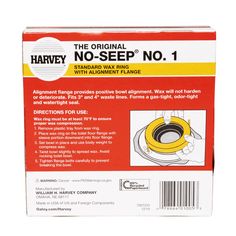 the original harvey no - seep no 1 standard wax ring with alumient flange