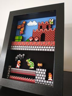 an image of a video game being played on the nintendo wii in a shadow box