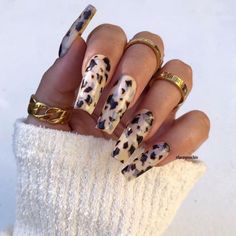 Tortoiseshell Nails, Cheetah Print Nails, Western Nails, Print Nails, Animal Print Nails, Acrylic Nails Coffin Pink, Glam Nails, Fire Nails, Valentines Nails